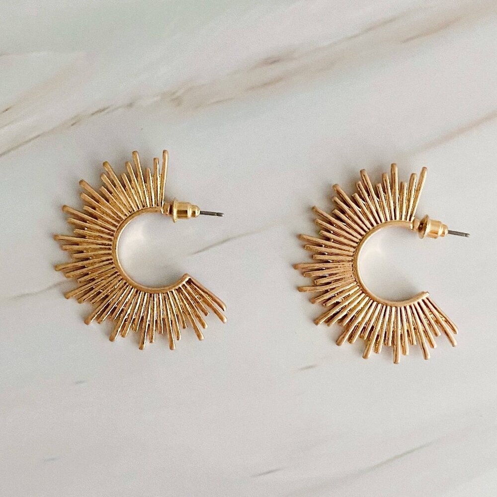 Gold Pharaoh Half Hoop Earrings